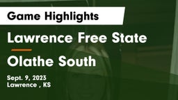 Lawrence Free State  vs Olathe South  Game Highlights - Sept. 9, 2023