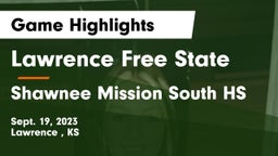 Lawrence Free State  vs Shawnee Mission South HS Game Highlights - Sept. 19, 2023