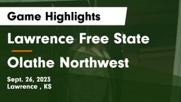 Lawrence Free State  vs Olathe Northwest  Game Highlights - Sept. 26, 2023