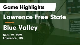 Lawrence Free State  vs Blue Valley  Game Highlights - Sept. 23, 2023