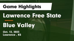 Lawrence Free State  vs Blue Valley  Game Highlights - Oct. 12, 2023