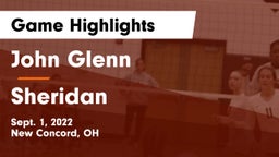 John Glenn  vs Sheridan  Game Highlights - Sept. 1, 2022