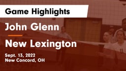 John Glenn  vs New Lexington  Game Highlights - Sept. 13, 2022