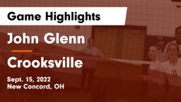 John Glenn  vs Crooksville  Game Highlights - Sept. 15, 2022