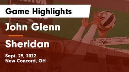 John Glenn  vs Sheridan  Game Highlights - Sept. 29, 2022