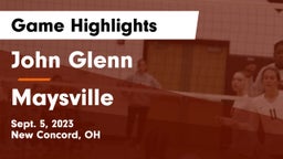 John Glenn  vs Maysville  Game Highlights - Sept. 5, 2023