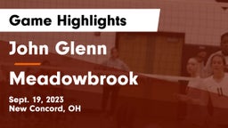 John Glenn  vs Meadowbrook  Game Highlights - Sept. 19, 2023
