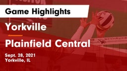 Yorkville  vs Plainfield Central  Game Highlights - Sept. 28, 2021