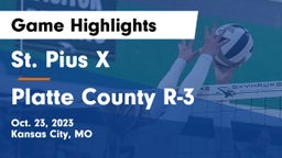 St. Pius X  vs Platte County R-3 Game Highlights - Oct. 23, 2023