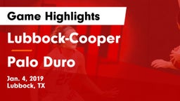 Lubbock-Cooper  vs Palo Duro  Game Highlights - Jan. 4, 2019