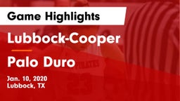 Lubbock-Cooper  vs Palo Duro  Game Highlights - Jan. 10, 2020