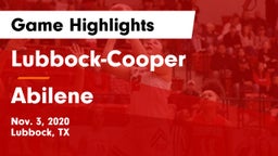 Lubbock-Cooper  vs Abilene  Game Highlights - Nov. 3, 2020