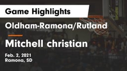 Oldham-Ramona/Rutland  vs Mitchell christian Game Highlights - Feb. 2, 2021