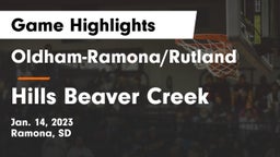 Oldham-Ramona/Rutland  vs Hills Beaver Creek Game Highlights - Jan. 14, 2023