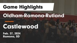 Oldham-Ramona-Rutland  vs Castlewood Game Highlights - Feb. 27, 2024