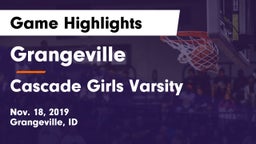 Grangeville  vs Cascade Girls Varsity Game Highlights - Nov. 18, 2019