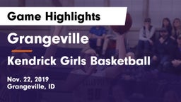 Grangeville  vs Kendrick Girls Basketball Game Highlights - Nov. 22, 2019
