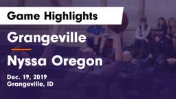Grangeville  vs Nyssa Oregon Game Highlights - Dec. 19, 2019