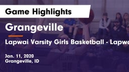 Grangeville  vs Lapwai  Varsity Girls Basketball - Lapwai, Idaho Game Highlights - Jan. 11, 2020