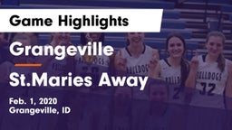 Grangeville  vs St.Maries Away Game Highlights - Feb. 1, 2020