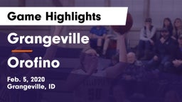 Grangeville  vs Orofino  Game Highlights - Feb. 5, 2020