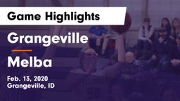 Grangeville  vs Melba  Game Highlights - Feb. 13, 2020
