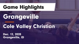 Grangeville  vs Cole Valley Christian  Game Highlights - Dec. 12, 2020