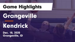 Grangeville  vs Kendrick  Game Highlights - Dec. 18, 2020