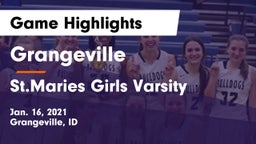 Grangeville  vs St.Maries Girls Varsity Game Highlights - Jan. 16, 2021