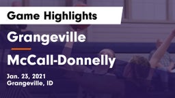 Grangeville  vs McCall-Donnelly  Game Highlights - Jan. 23, 2021