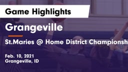 Grangeville  vs St.Maries @ Home District Championship Game Highlights - Feb. 10, 2021