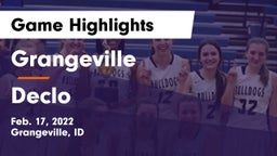 Grangeville  vs Declo  Game Highlights - Feb. 17, 2022