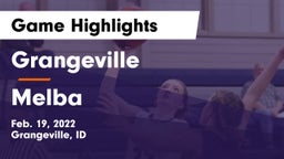 Grangeville  vs Melba  Game Highlights - Feb. 19, 2022
