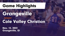 Grangeville  vs Cole Valley Christian  Game Highlights - Nov. 12, 2022