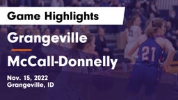 Grangeville  vs McCall-Donnelly  Game Highlights - Nov. 15, 2022