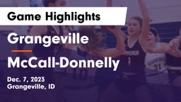 Grangeville  vs McCall-Donnelly Game Highlights - Dec. 7, 2023