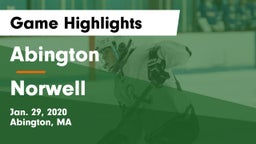 Abington  vs Norwell  Game Highlights - Jan. 29, 2020