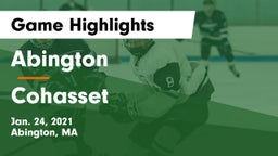 Abington  vs Cohasset  Game Highlights - Jan. 24, 2021