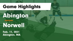 Abington  vs Norwell  Game Highlights - Feb. 11, 2021