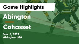 Abington  vs Cohasset  Game Highlights - Jan. 6, 2024