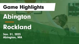 Abington  vs Rockland   Game Highlights - Jan. 31, 2023