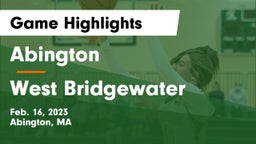 Abington  vs West Bridgewater  Game Highlights - Feb. 16, 2023