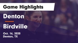 Denton  vs Birdville  Game Highlights - Oct. 16, 2020