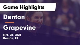 Denton  vs Grapevine  Game Highlights - Oct. 20, 2020