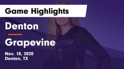 Denton  vs Grapevine  Game Highlights - Nov. 18, 2020