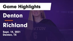 Denton  vs Richland  Game Highlights - Sept. 14, 2021