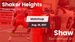 Matchup: Shaker Heights High  vs. Shaw  2017