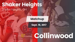 Matchup: Shaker Heights High  vs. Collinwood 2017