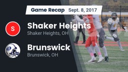 Recap: Shaker Heights  vs. Brunswick  2017