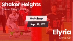 Matchup: Shaker Heights High  vs. Elyria  2017